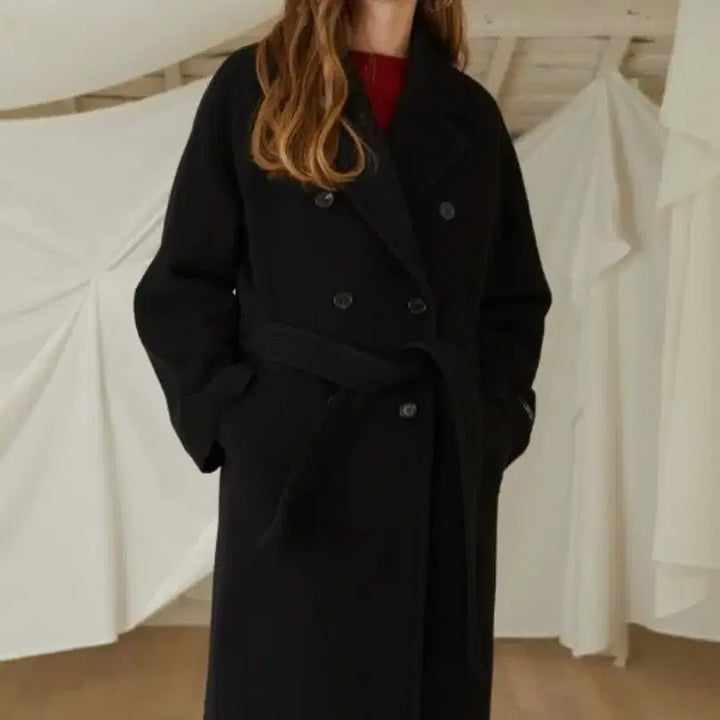 [BUNJANG] Lookast Black Trench Wool Coat / 룩캐스트 lookast 블랙 트렌치 울코트