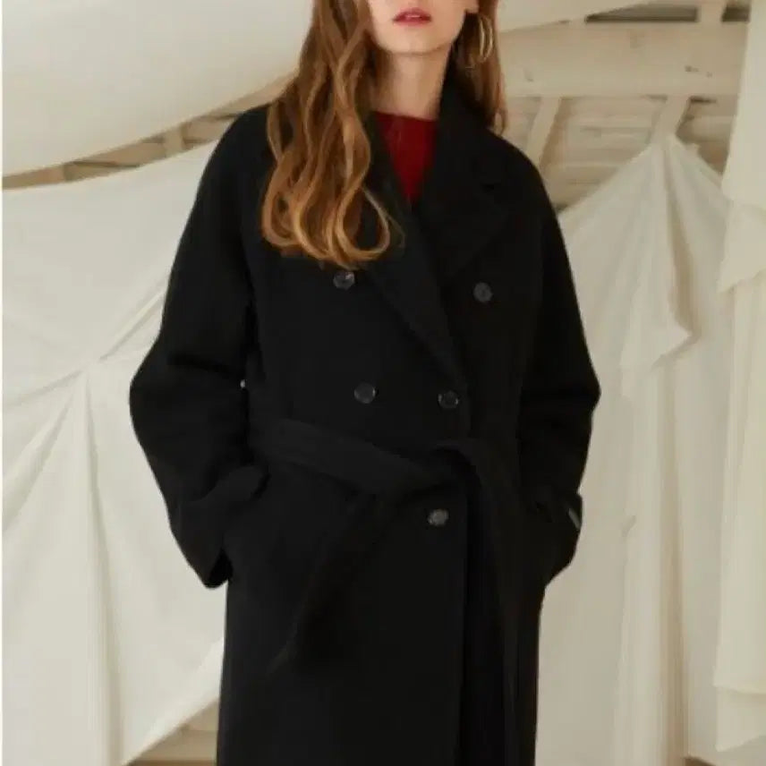 [BUNJANG] Lookast Black Trench Wool Coat / 룩캐스트 lookast 블랙 트렌치 울코트