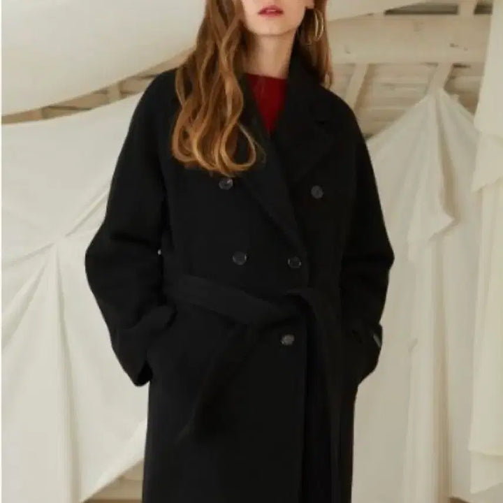 [BUNJANG] Lookast Black Trench Wool Coat / 룩캐스트 lookast 블랙 트렌치 울코트