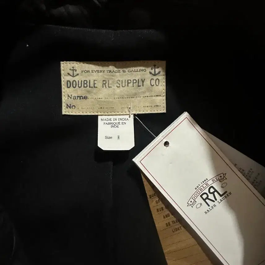 [BUNJANG] RRL Buffalo Leather Pea Coat Jacket / 더블알엘 버팔로 레더 피코트