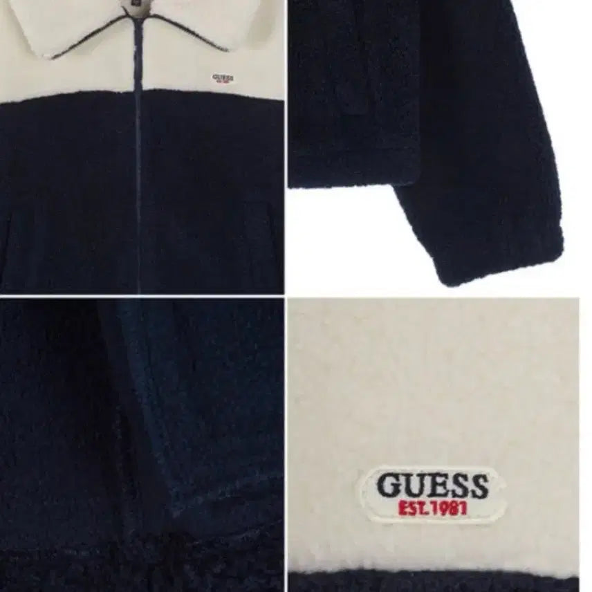 [BUNJANG] Suzy Guess Navy Fleece / 수지 게스 뽀글이 네이비