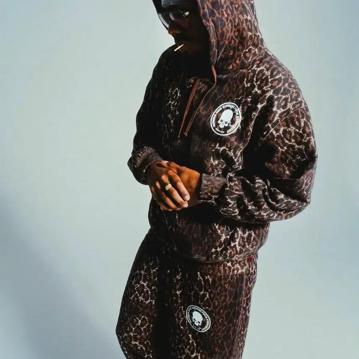 [BUNJANG] Supreme Number (N)ine Leopard Patch Hoodie / (L) 슈프림x넘버나인 후드 - 25fw