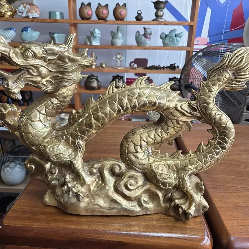[BUNJANG] Brass Large Dragon Sculpture / 황동 대형 용 조각상
