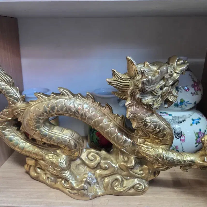 [BUNJANG] Brass Large Dragon Sculpture / 황동 대형 용 조각상