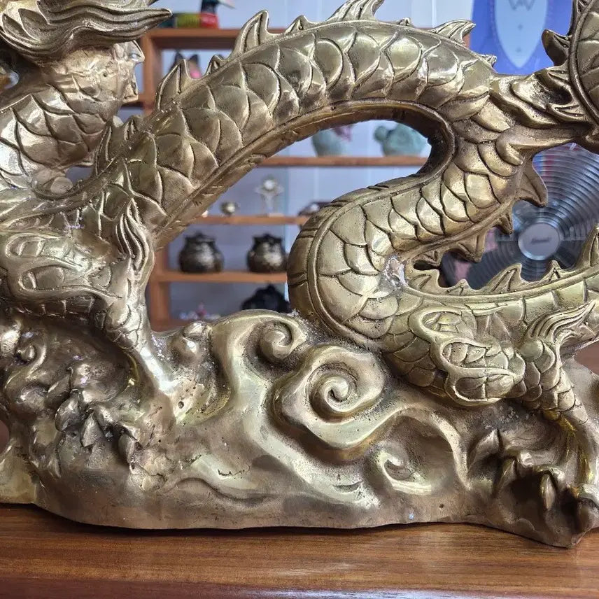 [BUNJANG] Brass Large Dragon Sculpture / 황동 대형 용 조각상
