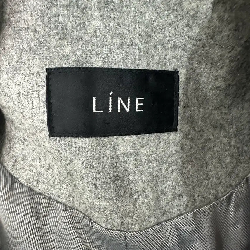 [BUNJANG] LINE Jacquard Pattern Long Coat Gray / [85-90-160/44~55] LINE 라인 자카드 패턴 롱코트 그레이