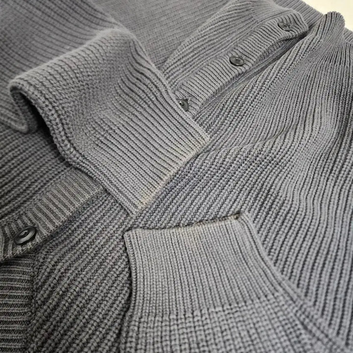 [BUNJANG] BEARDEDKID Knit Cardigan Charcoal L / 비얼디드키드 BEARDEDKID 니트 가디건 차콜 L