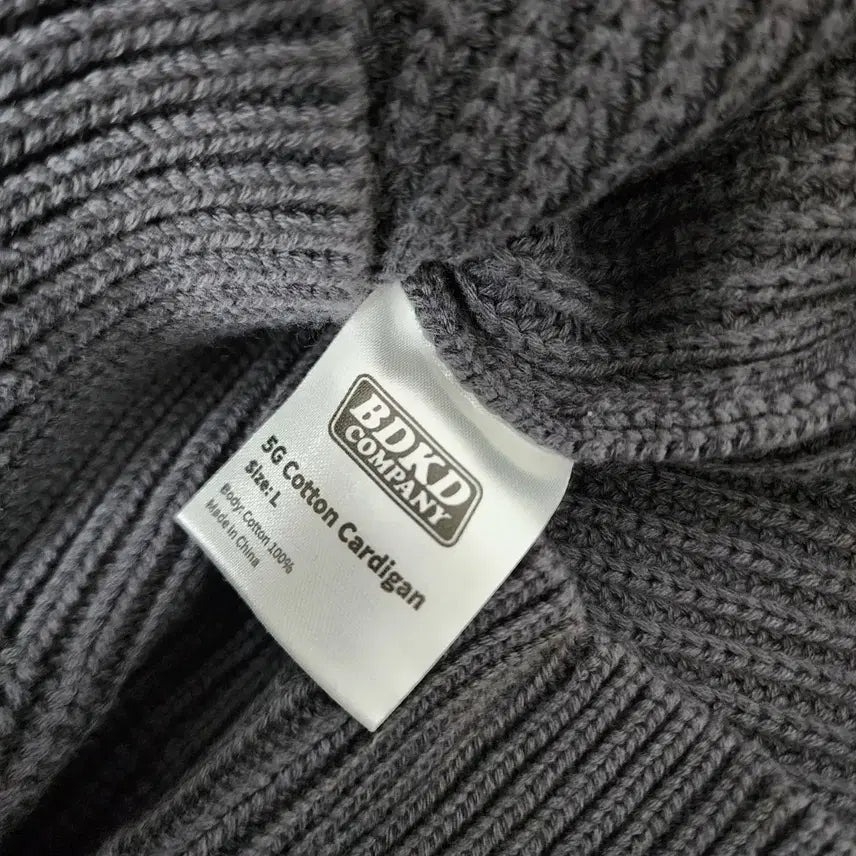 [BUNJANG] BEARDEDKID Knit Cardigan Charcoal L / 비얼디드키드 BEARDEDKID 니트 가디건 차콜 L