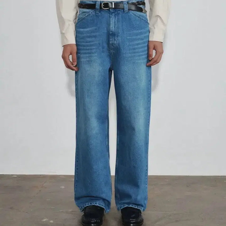 [BUNJANG] Heute Roco Wide Denim Blue / [M] HEUTE 로코 와이드 데님 블루