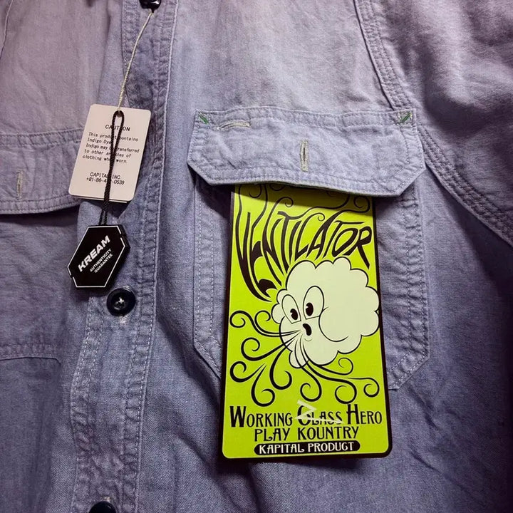 [BUNJANG] Capital Chambray Two-Tone Bon Patch 4 / 캐피탈 샴브레이 투톤 본패치 4 새상품