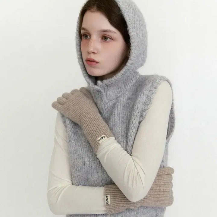 [BUNJANG] Pallet Finger Hole Knit Gloves / 팔렛 핑거홀 니트 장갑