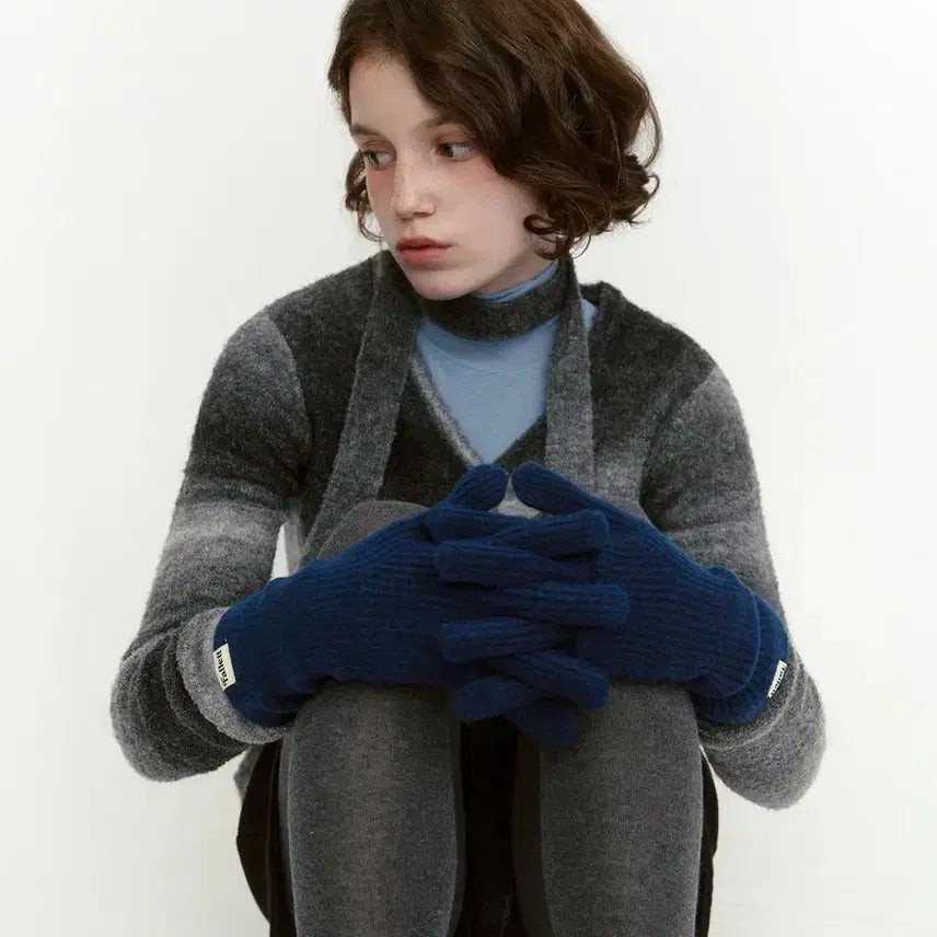 [BUNJANG] Pallet Finger Hole Knit Gloves / 팔렛 핑거홀 니트 장갑