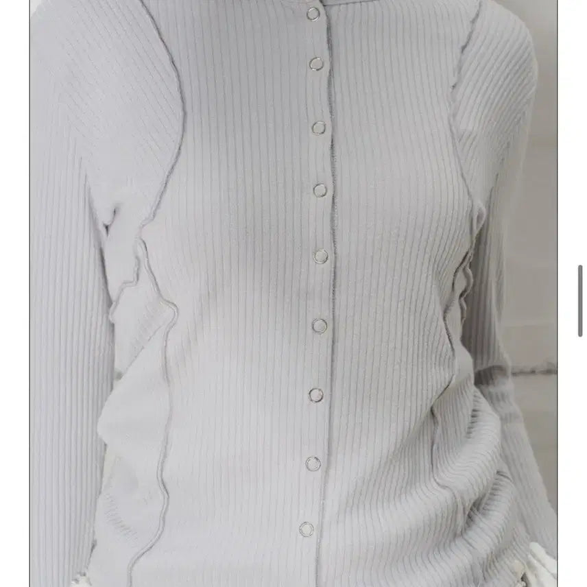 [BUNJANG] Type Service Ribbed Riffle Cardigan Gray / 타입서비스 가디건 Ribbed Riffle Cardigan Gray