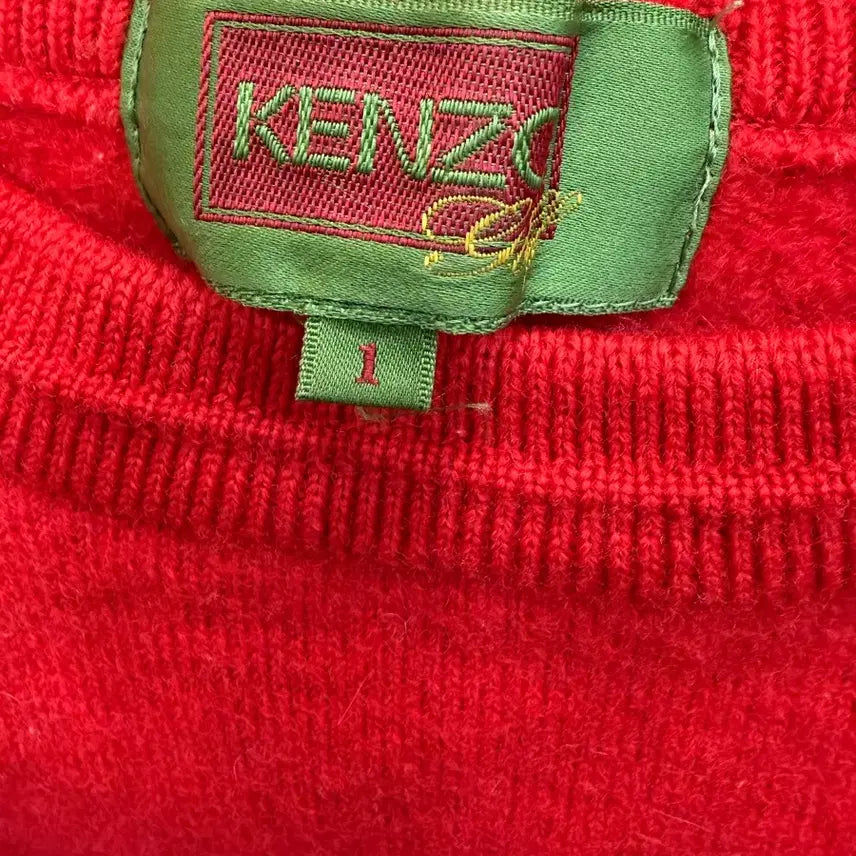 [BUNJANG] KENZO Red Knit Sweater / 겐조 KENZO 레드 니트 스웨터