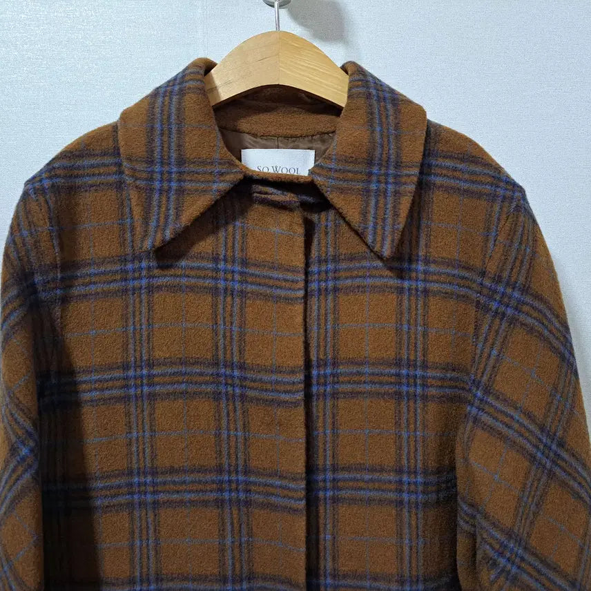 [BUNJANG] So Wool Women's Wool 100% Oversized Check Coat / so wool 쏘울 여성 울100프로 오버핏 체크 코트 S (패848)