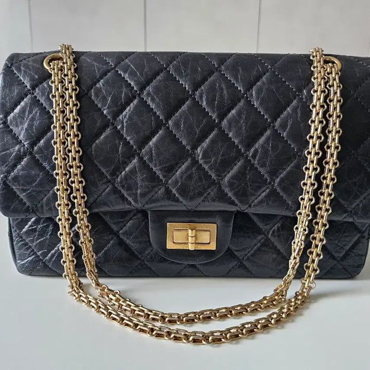 [BUNJANG] Chanel 2.55 Flap Bag / 샤넬 빈티지 2.55 플랩백 금장 구)라지