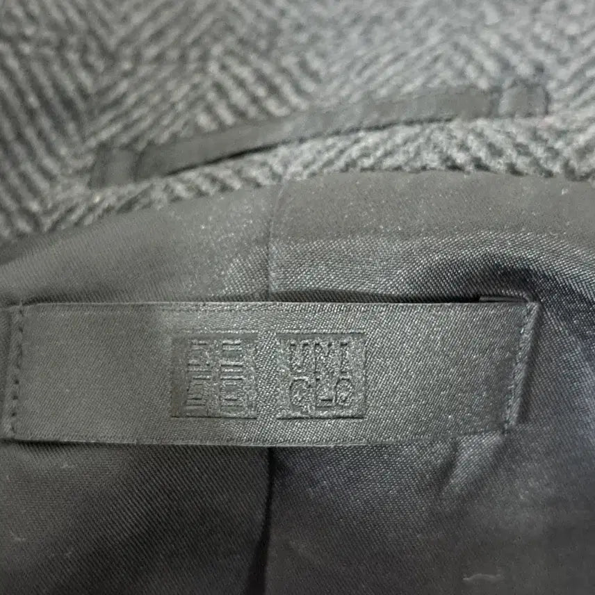 [BUNJANG] Uniqlo Men's Herringbone Balmacaan Coat M / 유니클로 남성 헤링본 발마칸 코트 M (패871)
