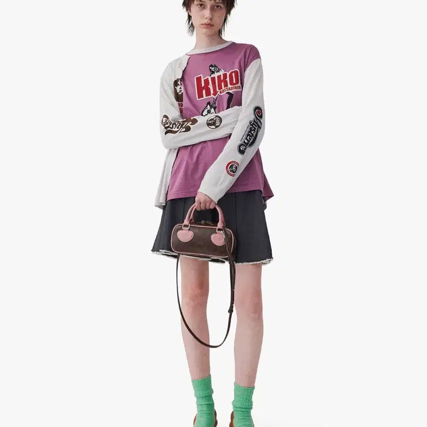 [SOLD OUT] 파인드 카푸어_하트 블록백 22 크링클드 (브라운 핑크)