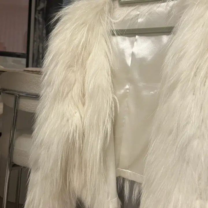 [BUNJANG] Fox White Fur Short Jacket / 화이트 퍼 숏 자켓 (폭스자켓)