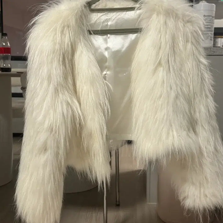 [BUNJANG] Fox White Fur Short Jacket / 화이트 퍼 숏 자켓 (폭스자켓)