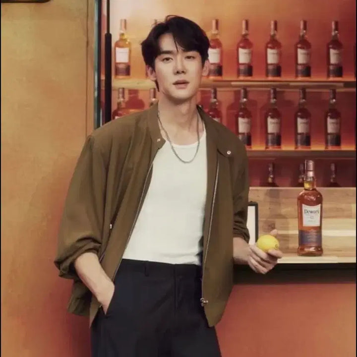 [BUNJANG] M Recto Viscose Bowling Jacket Khaki Brown / [M] 렉토 카소토 비스코스 보울링 점퍼 자켓 카키 브라운