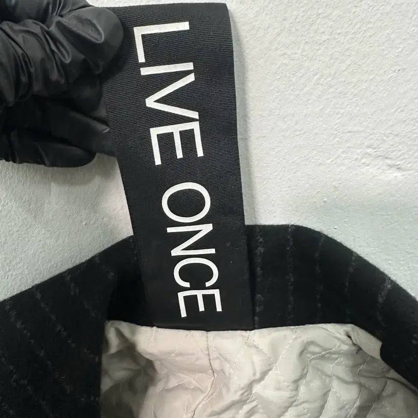 [BUNJANG] Youngonly Double-Breasted Pinstripe Long Coat / [L/85~95] Young only 더블브레스티드 핀스트라이프 롱 코트