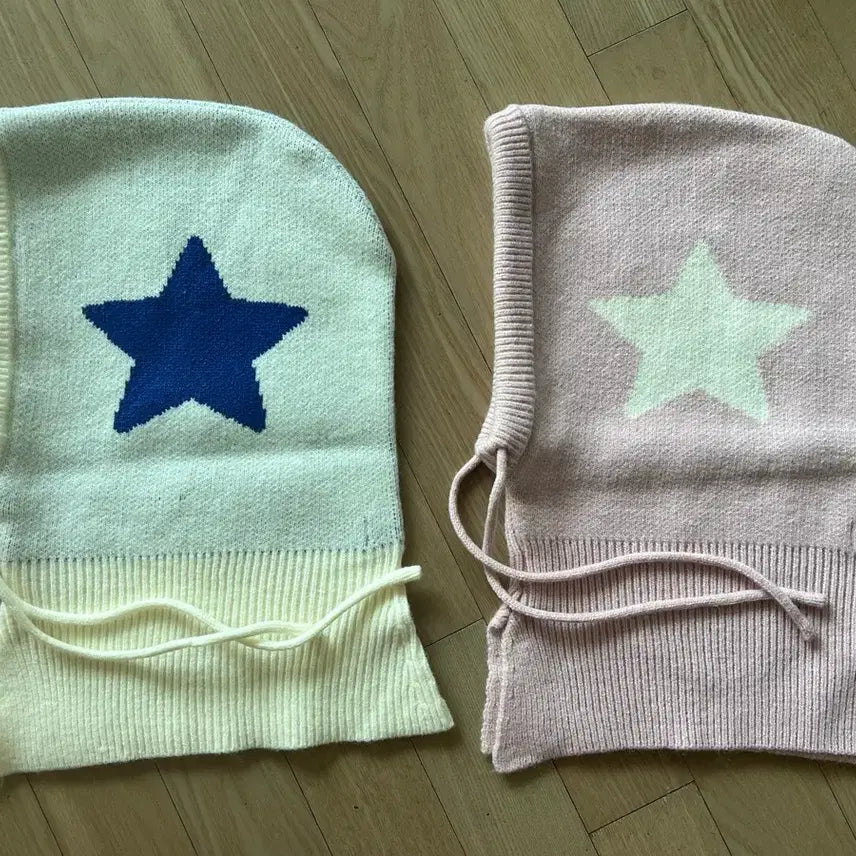 [BUNJANG] Leclow Star Balaclava White / 리끌로우 별모양 바라클라바 화이트