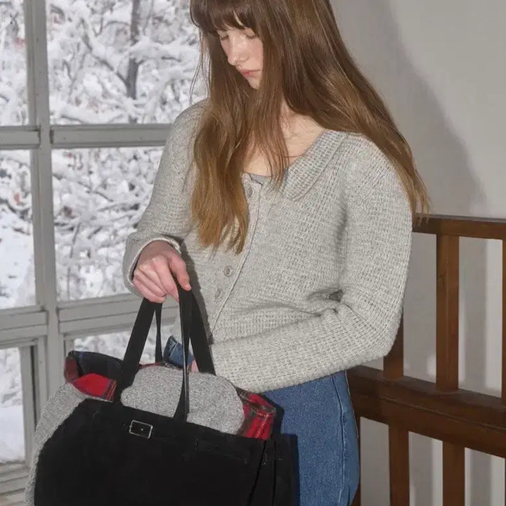 [BUNJANG] VIMood The Here Scotland Wool Cardigan Gray / (새상품/택O) 바이무드 더히어 스코틀랜드 울 가디건 그레이