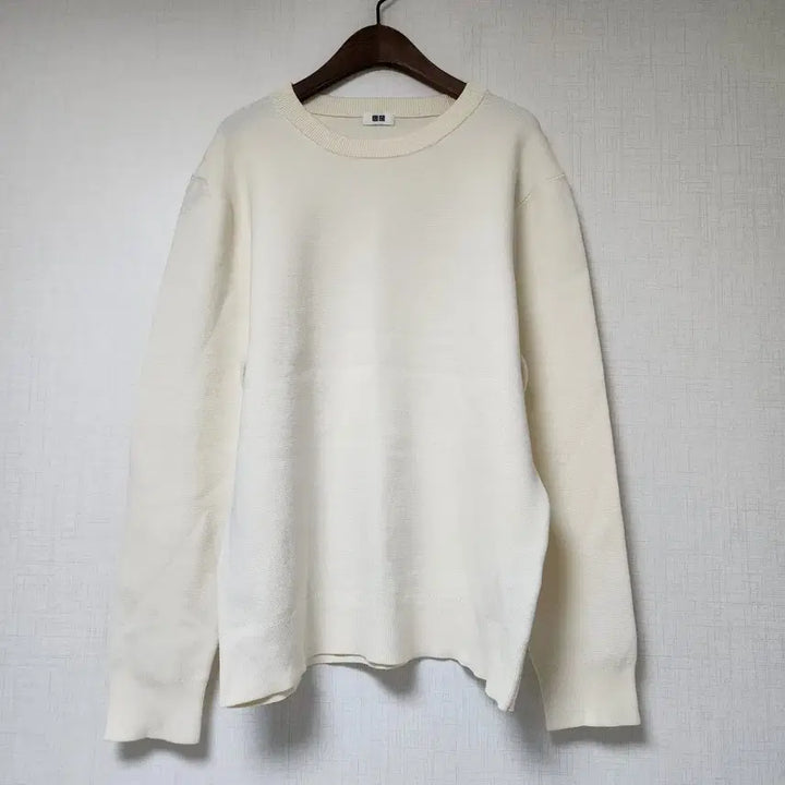 [BUNJANG] Uniqlo Ivory Knit Sweater L / 유니클로 아이보리 니트 스웨터 L