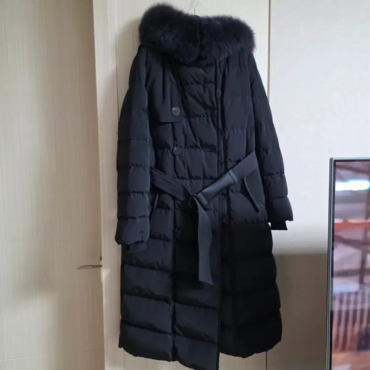 [BUNJANG] Vov Fox Fur Long Padding Jacket (Size 66) / 보브 폭스퍼 롱패딩 66사이즈