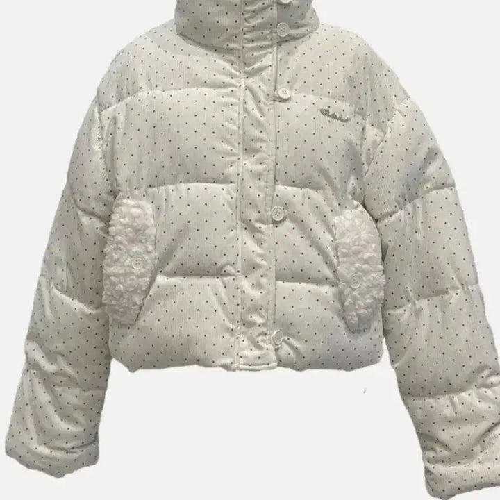 [BUNJANG] Ablie Winter Outer Pompom Jacket / 에이블리 겨울 아우터 땡땡이 뽀글이