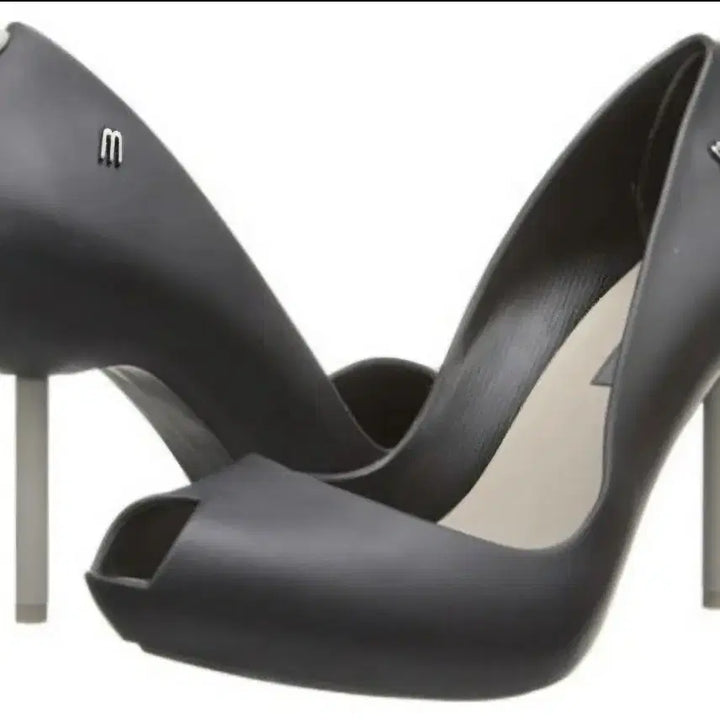 [BUNJANG] Melissa Teal Glitter Open Toe Heels EUR37 (235-240) / 멜리사 청록글리터 오픈토 힐EUR37(235~240)