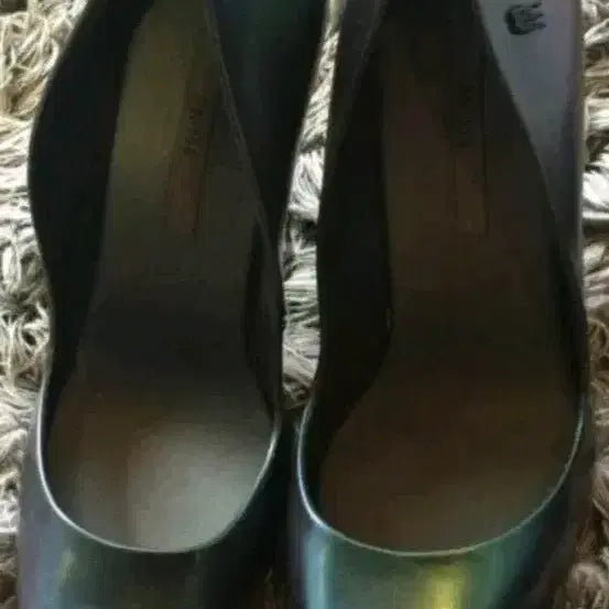 [BUNJANG] Melissa Teal Glitter Open Toe Heels EUR37 (235-240) / 멜리사 청록글리터 오픈토 힐EUR37(235~240)