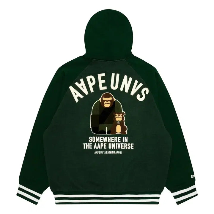 [BUNJANG] Ape Baseball Hood Jacket Green (S) / 에이프 베이스볼 후드 자켓 그린 (S)