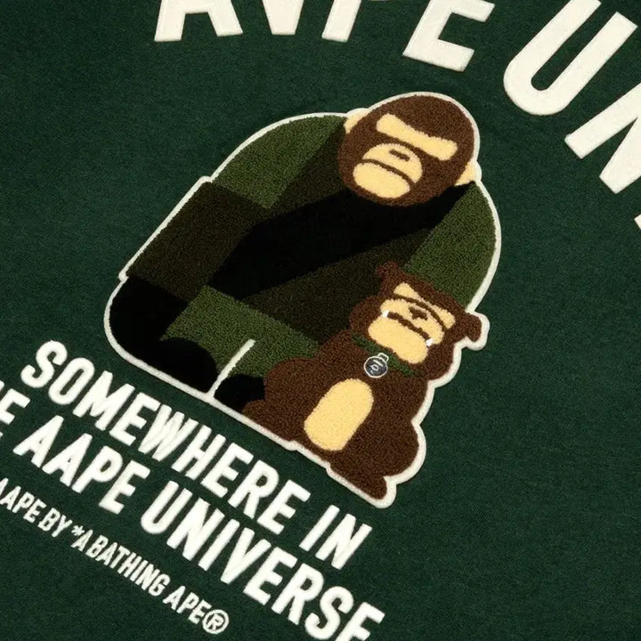 [BUNJANG] Ape Baseball Hood Jacket Green (S) / 에이프 베이스볼 후드 자켓 그린 (S)