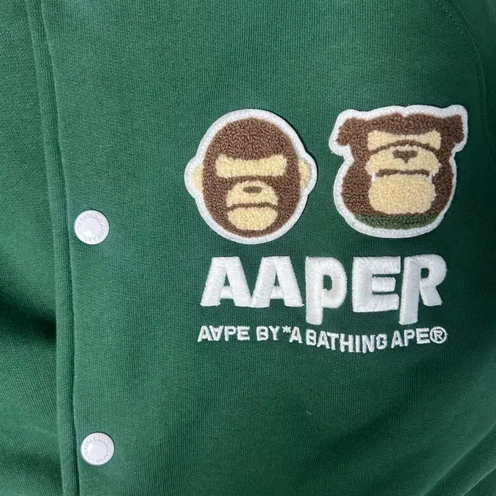 [BUNJANG] Ape Baseball Hood Jacket Green (S) / 에이프 베이스볼 후드 자켓 그린 (S)