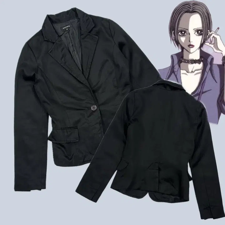 [BUNJANG] EGOIST Nana Punk Gothic Black Suit Jacket / EGOIST 에고이스트 긱시크 슬림핏 펑크 나나깔 고딕 블랙 정장 자켓