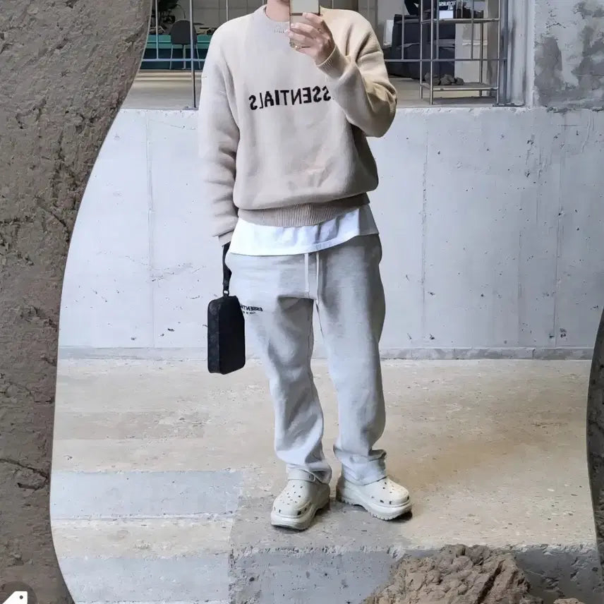 [BUNJANG] Fear of God Essentials Linen Knit Pullover / 피어오브갓 에센셜 니트 풀오버 스웨터 니트 리넨