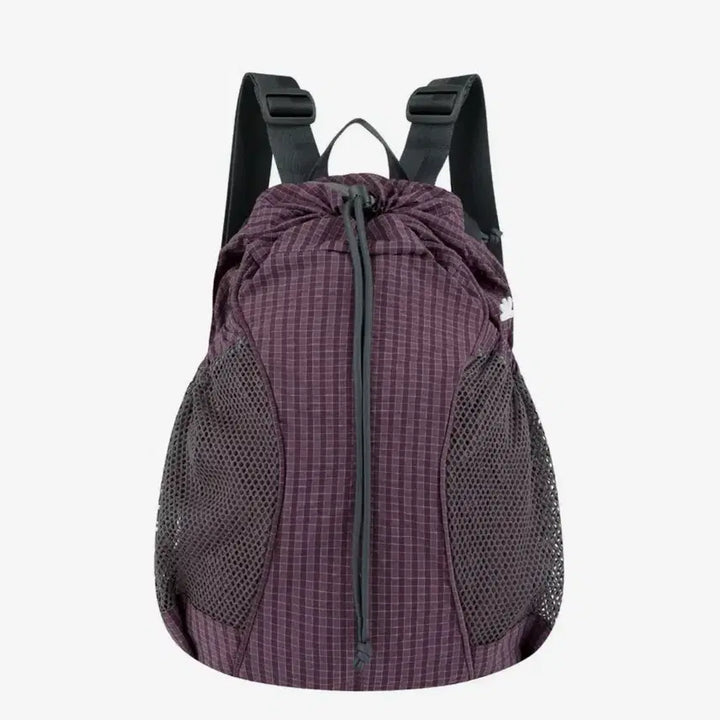 [BUNJANG] Sunlove Tour Backpack Purple Grid / 새상품) 썬러브 투어 짐색 퍼플 그리드