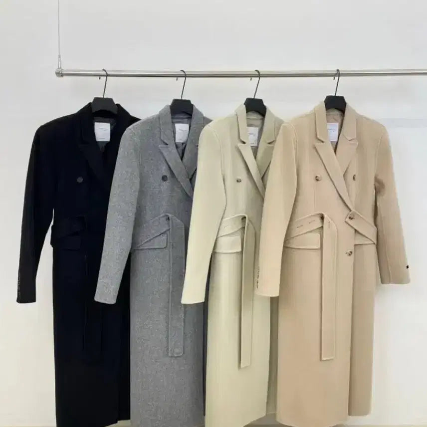 [BUNJANG] ELF Handmade Black Wool Double Long Coat / elf 엘프 핸드메이드 블랙 울 더블 롱코트