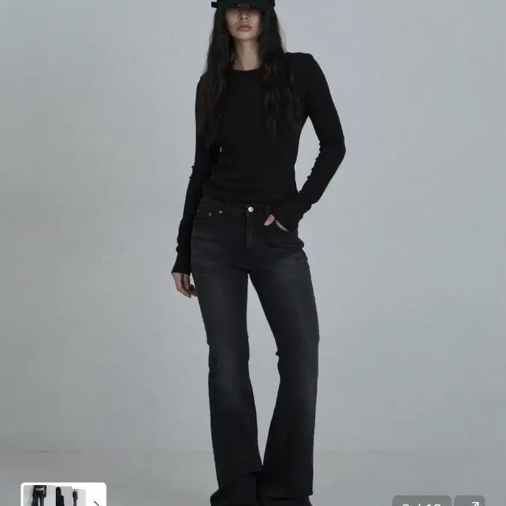 [SOLD OUT] 오도어 빈티지 로우 부츠컷 팬츠 블랙 3사이즈 판매 몰리