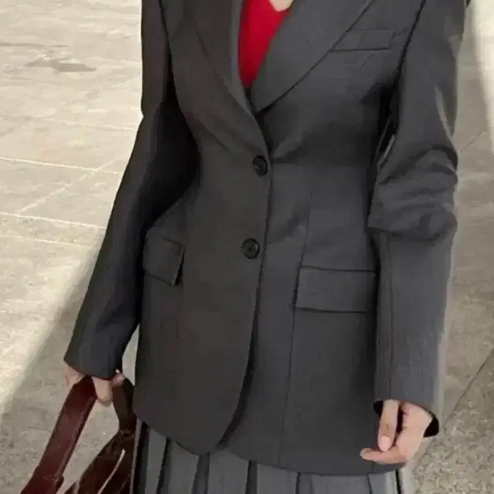 [BUNJANG] Luxury Ether Wool Silk Hourglass Jacket (Size M) / 럭셜 이더 울실크 아워글래스자켓 사이즈m