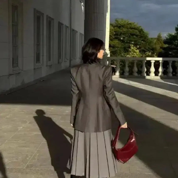 [BUNJANG] Luxury Ether Wool Silk Hourglass Jacket (Size M) / 럭셜 이더 울실크 아워글래스자켓 사이즈m