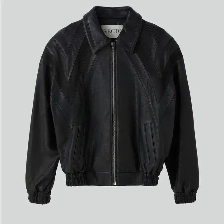 [BUNJANG] Lector 70S Lucas Leather Bomber Jacket / [L] 렉토 70S 루카스 레더 가죽 봄버 블루종 점퍼 자켓