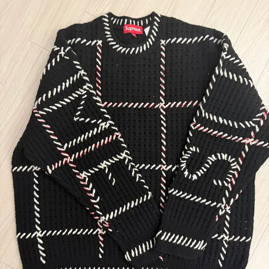 [BUNJANG] Supreme Black Knit Sweater / [M] 슈프림 블랙니트 (새상품)