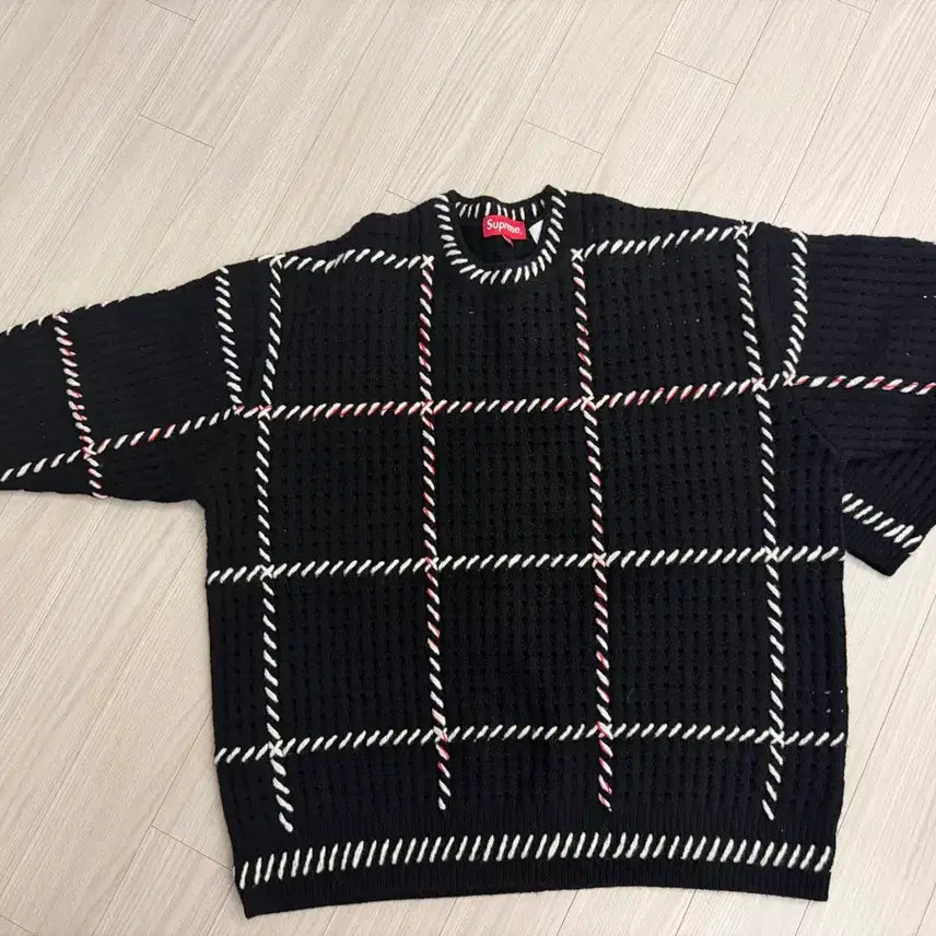[BUNJANG] Supreme Black Knit Sweater / [M] 슈프림 블랙니트 (새상품)
