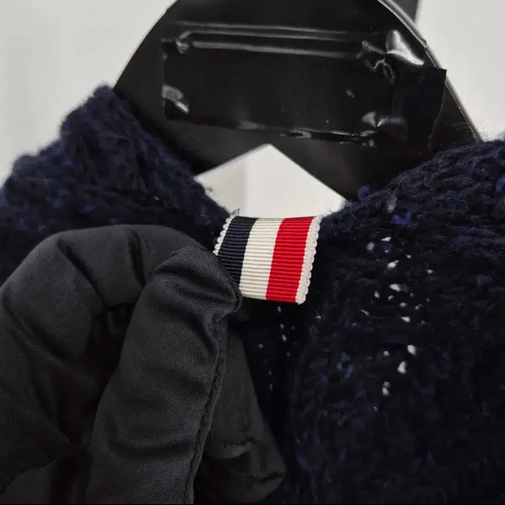 [BUNJANG] Thom Browne Navy Hoodie Scarf / [감정완료] 톰브라운 사선완장 후디 머플러 목도리 네이비