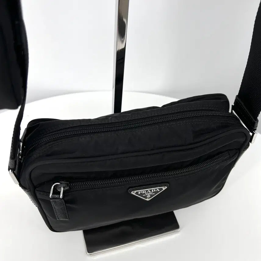 [BUNJANG] Prada Re-Nylon Pocket Crossbody Bag Black (1BC167) / [감정완료] 프라다 리나일론 포켓 크로스백 블랙 (1BC167)