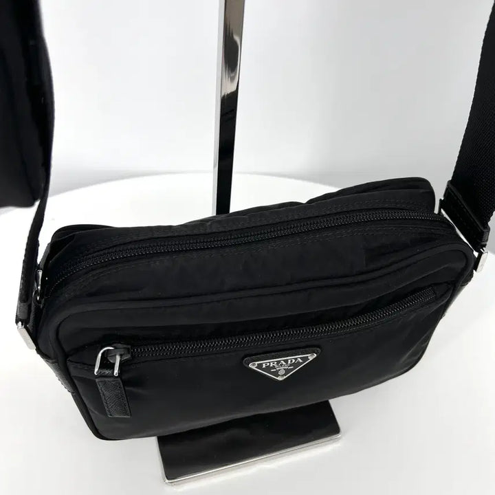 [BUNJANG] Prada Re-Nylon Pocket Crossbody Bag Black (1BC167) / [감정완료] 프라다 리나일론 포켓 크로스백 블랙 (1BC167)