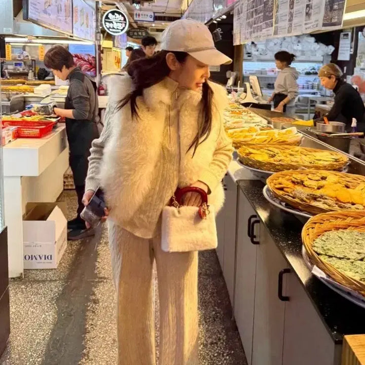 [BUNJANG] Alice Cable Knit Set / 앨리스 꽈배기 캐시니트 세트